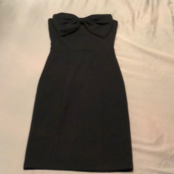 H & M Black Strapless Bow Dress - Picture 1 of 4